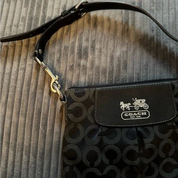 Coach Black and Silver Patterned Crossbody Bag - Picture 3 of 8
